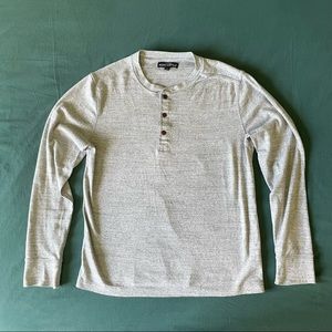 J. Crew Mercantile Heather Gray Long-Sleeved Henley - Like New!